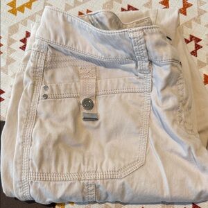 White House Black Market Cream Cargo Pants
